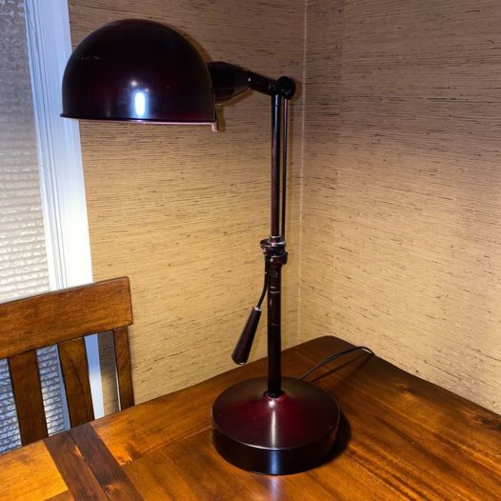 Industrial Pharmacy Style Desk Lamp by Victory Lamp Company in Bronze